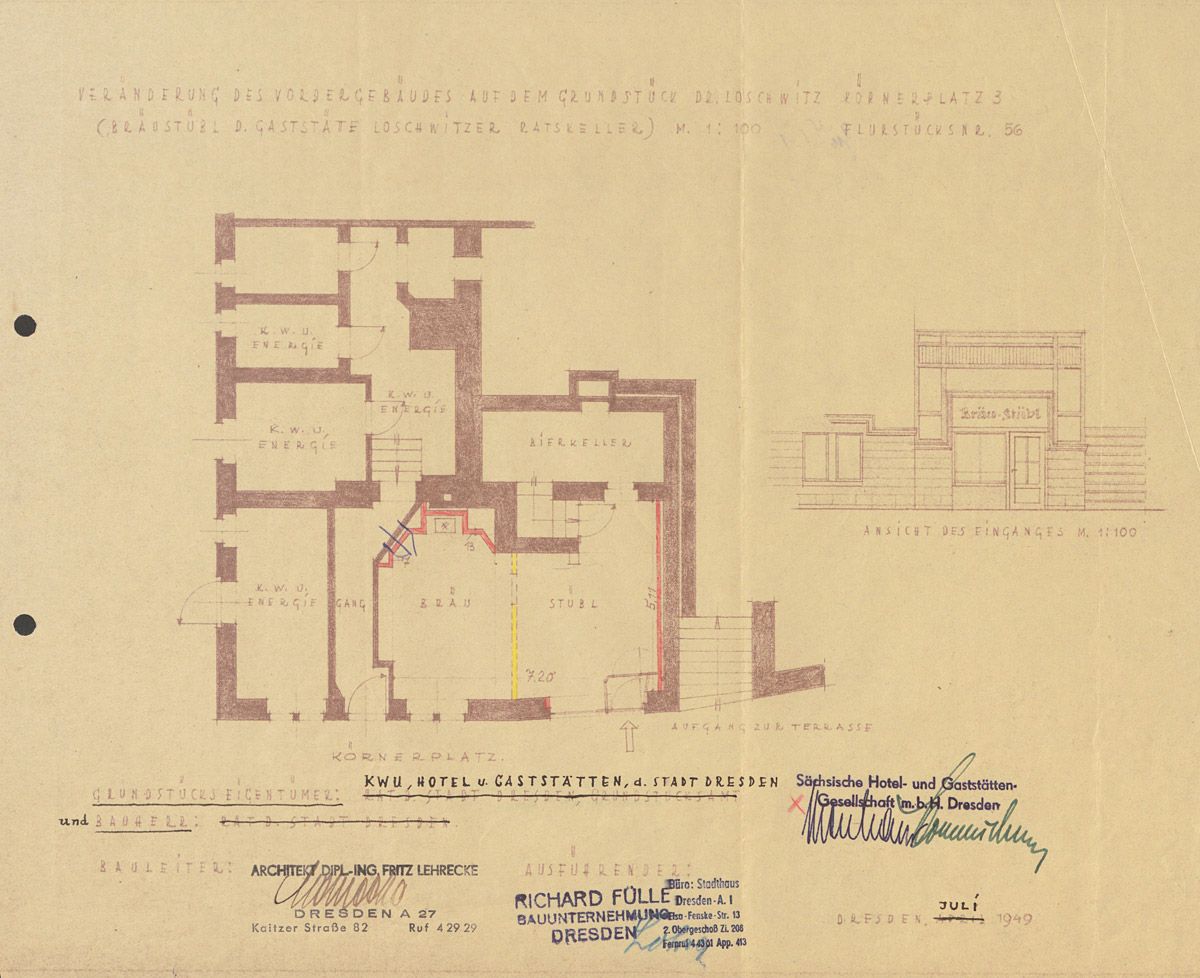 Foto: Stadtarchiv Dresden - Alte Grundrisszeichnungen